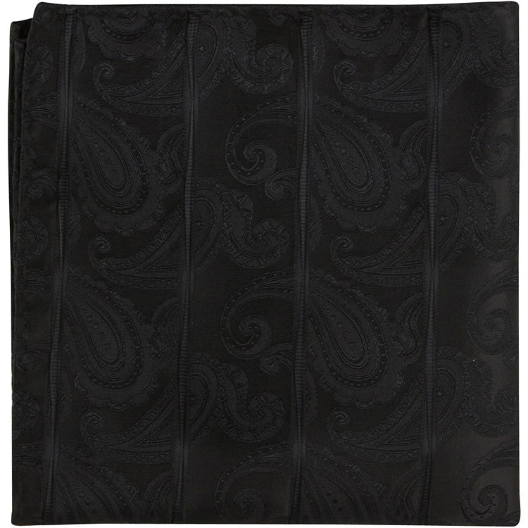 CL83 PS - Black Paisley - Matching Pocket Square - Limited Supply