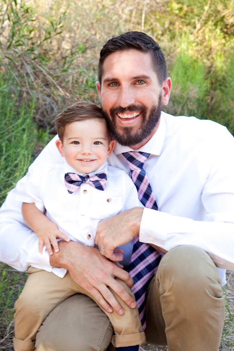father and son matching ties