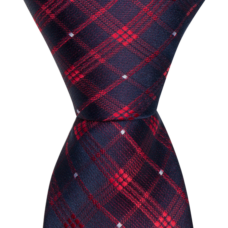 Retreez Dark Grey Tartan Plaid Men's Tie – 100% Polyester Microfiber, 3.15\" Wide, 58\" Long