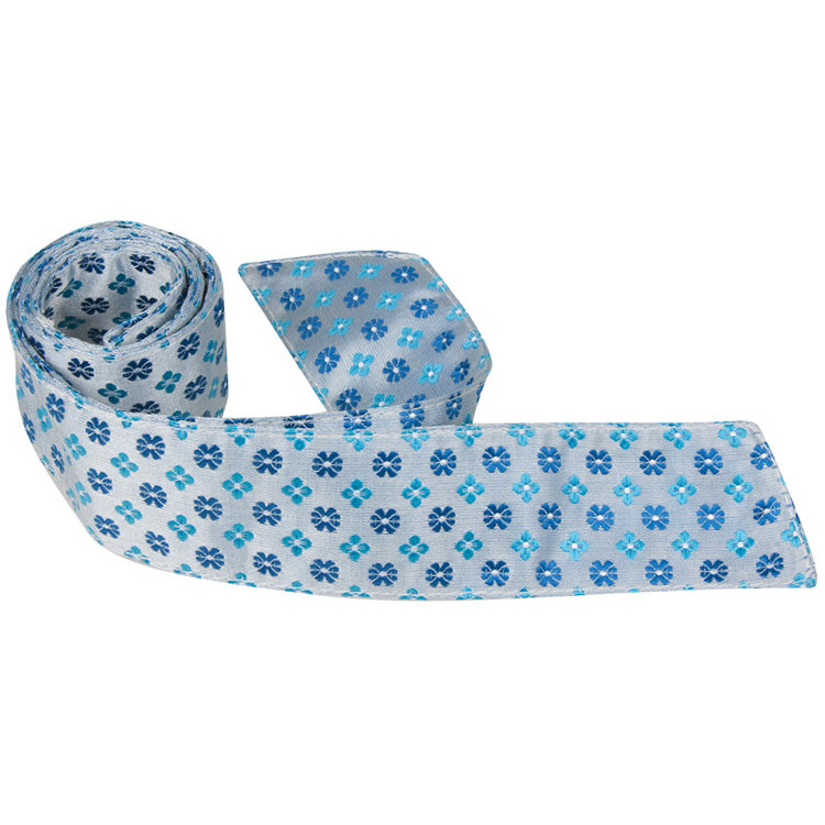 B15 HT - Multi Blue Flowers - Matching Hair Tie