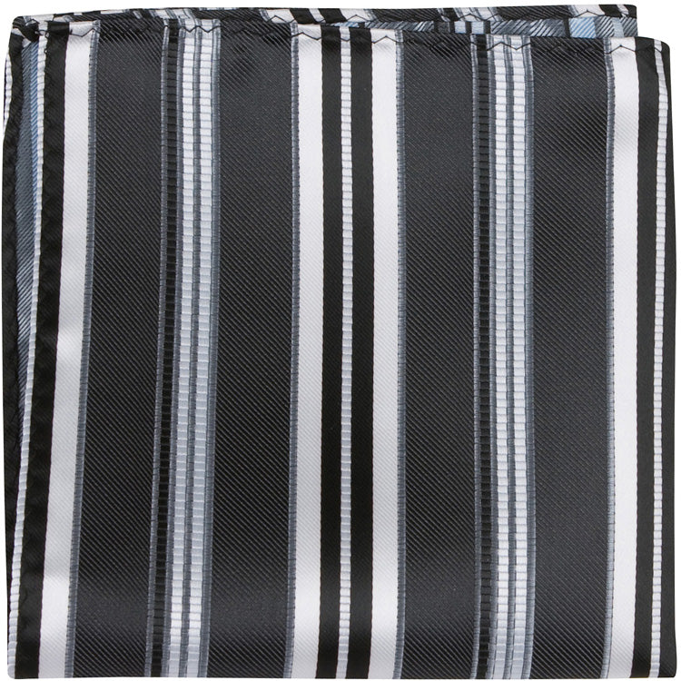 CL23 PS - Black Multi Stripe - Matching Pocket Square