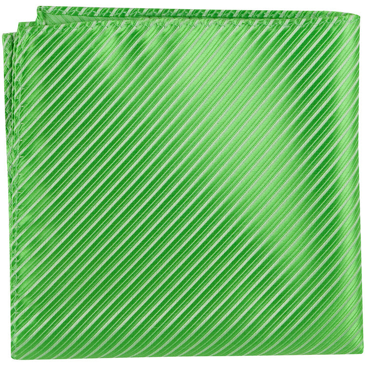 CL33 PS - Lime Green Pinstripe - Matching Pocket Square