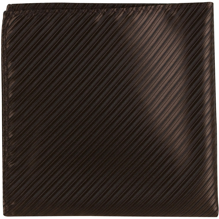 CL12 PS - Brown Pinstripe - Matching Pocket Square