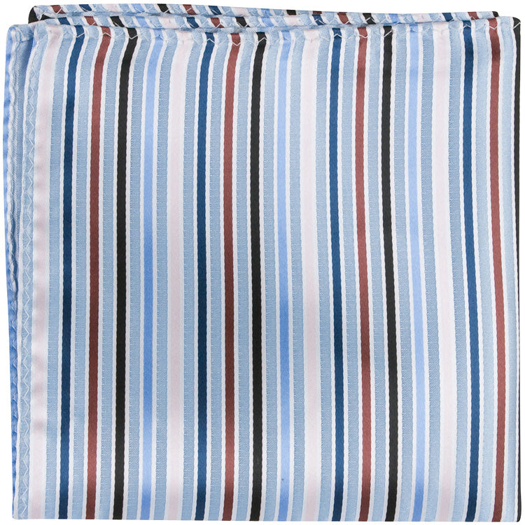 CL18 PS - Light Blue Multi Stripe - Matching Pocket Square