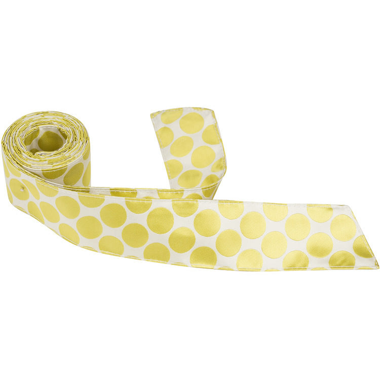CL99 HT - Yellow/Green Polka Dot - Hair Tie