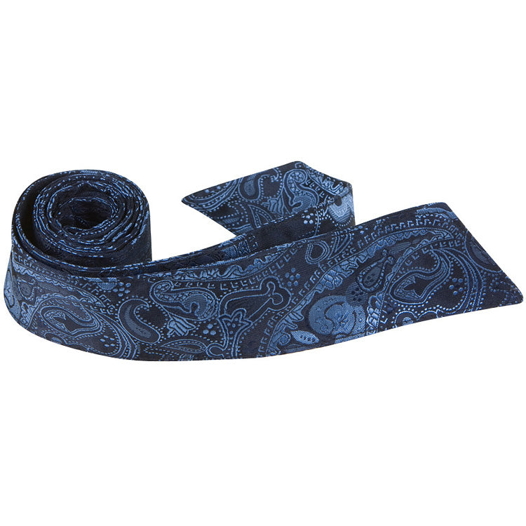 B23 HT - Navy Blue Paisley - Matching Hair Tie