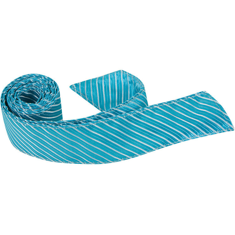 B18 HT- Turquoise Pinstripe - Matching Hair Tie