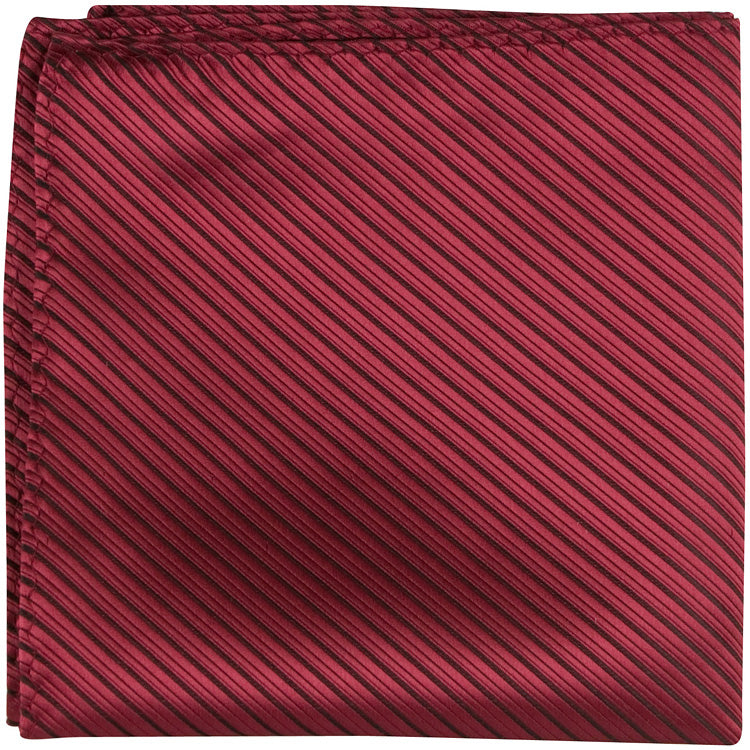 CL95 PS - Maroon Pinstripe - Pocket Square
