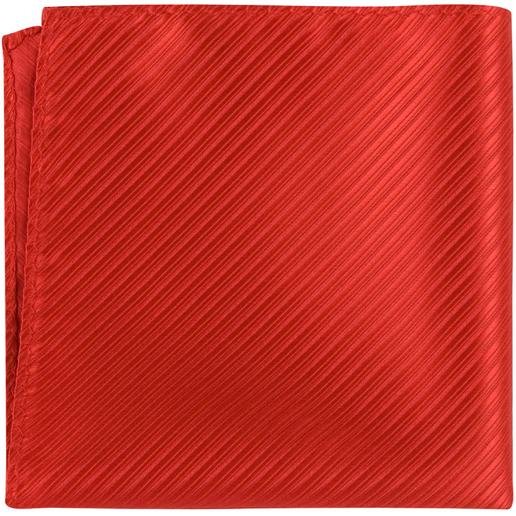 R6 PS - Candy Apple Red Pinstripe - Matching Pocket Square