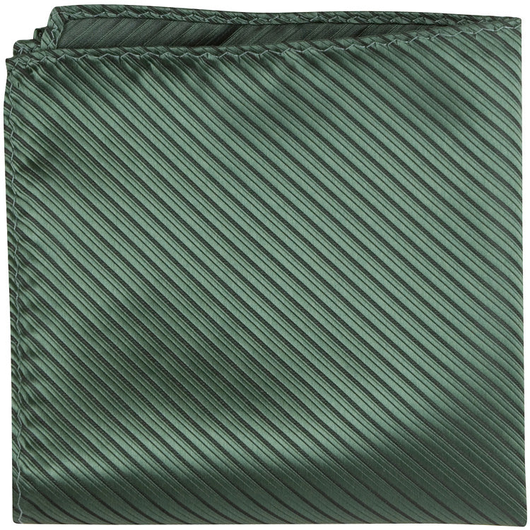 CL32 PS - Olive Green Pinstripe - Matching Pocket Square - Limited Supply
