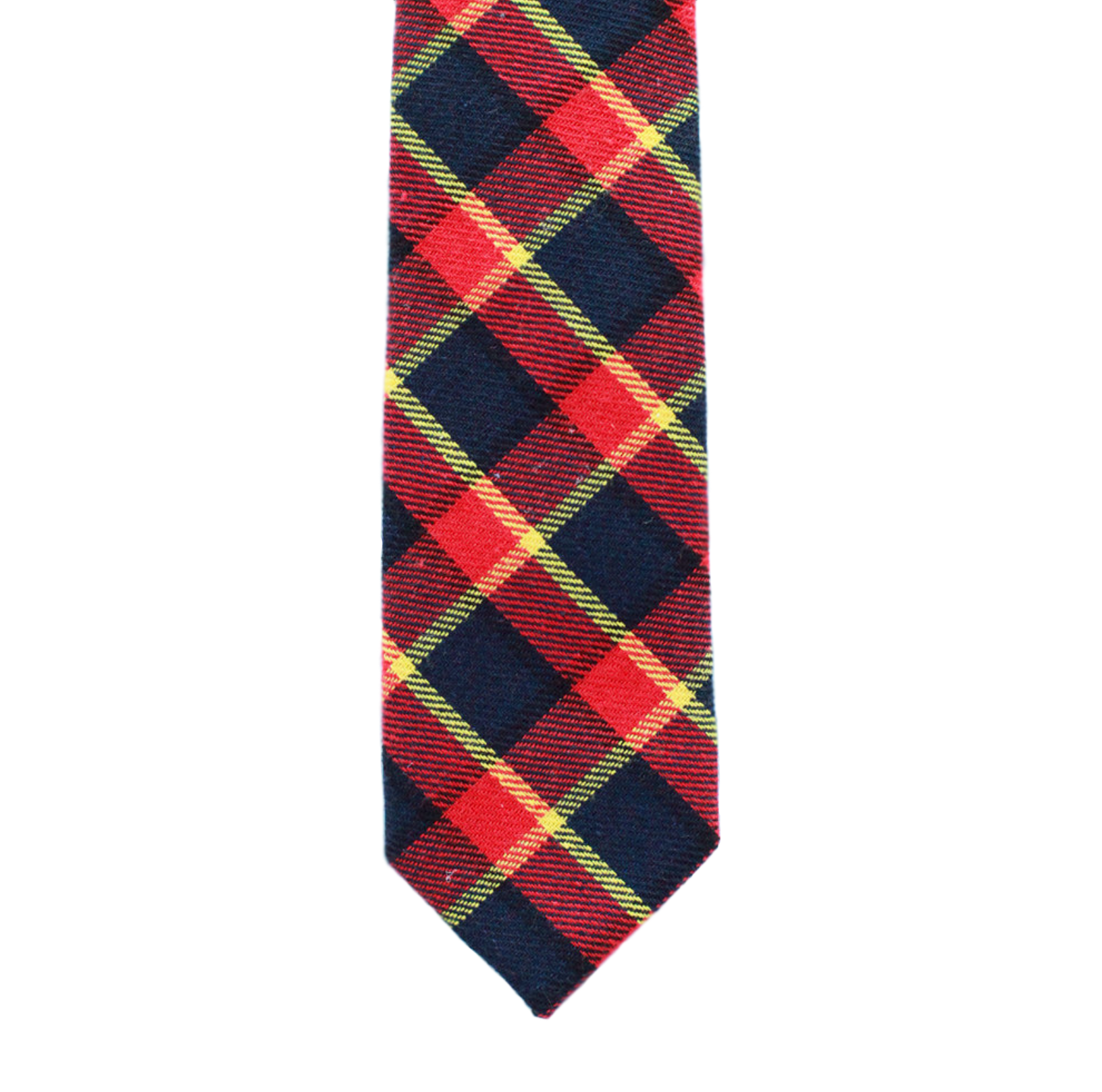 R9 - Red/Black/Yellow Plaid Neck Tie - Standard Width