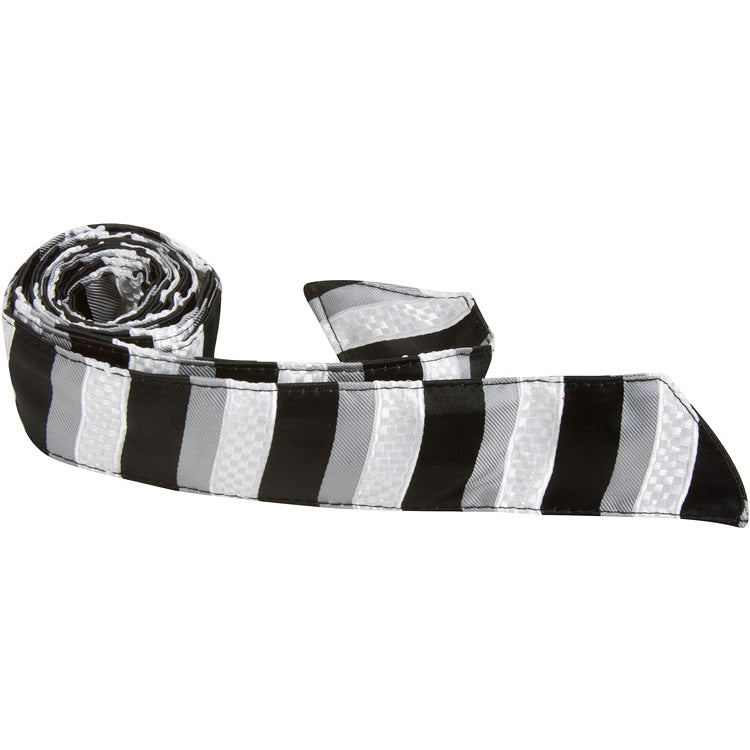 XK2 HT - Black/White/Gray Stripe - Matching Hair Tie