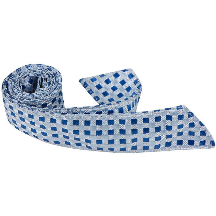 B21-HT - Blue/Silver Gingham - Matching Hair Tie