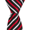 XK15 - Black/Red/White Stripe - Varied Widths