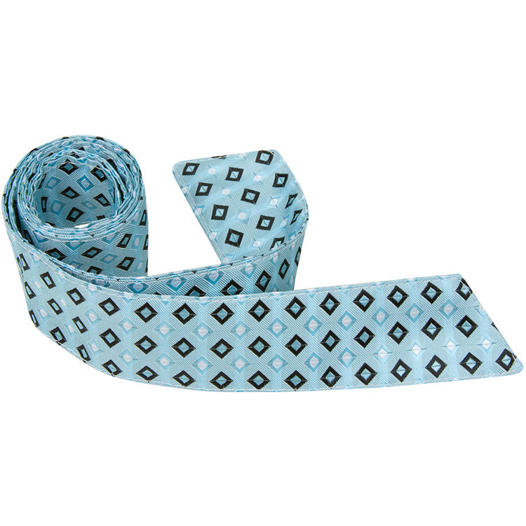 B14 HT - Cyan with Squares - Matching Hair Tie