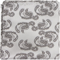 CL82 - Silver with Black Paisley - Standard Width
