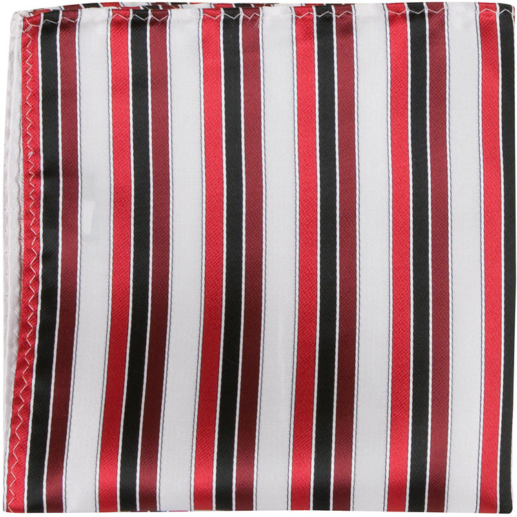 R2 - Red Multi Stripe - Matching Pocket Square