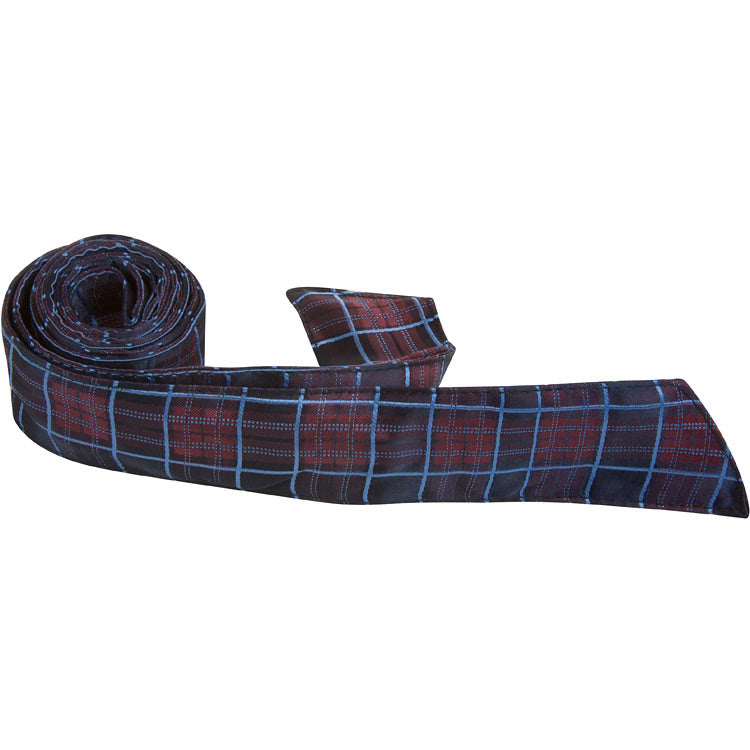 CL1 HT - Navy/Maroon/Blue Plaid - Matching Hair Tie