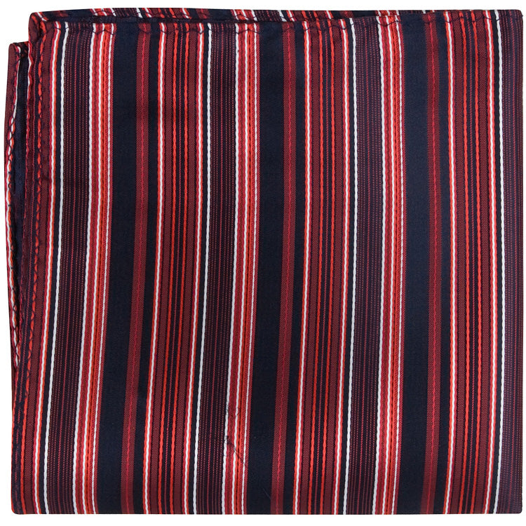CL20 PS - Red/Navy Multi Stripe - Matching Pocket Square