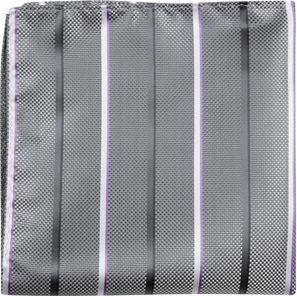 CL2 PS - Gray Multi Stripe - Matching Pocket Square - Limited Supply