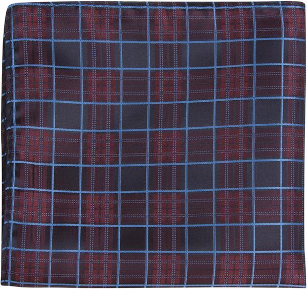 CL1 PS - Navy/Maroon/Blue Plaid - Matching Pocket Square