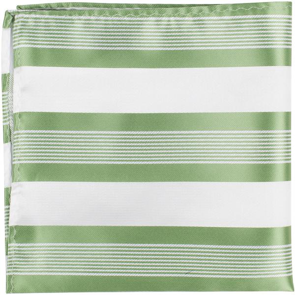 XG25 PS - White with Green Stripe - Matching Pocket Square