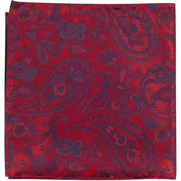 CL84 PS - Red/Blue Paisley - Matching Pocket Square - Limited Supply