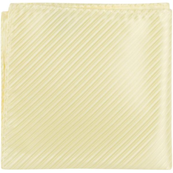 Y1 PS - Pale Yellow Pinstripe - Matching Pocket Square