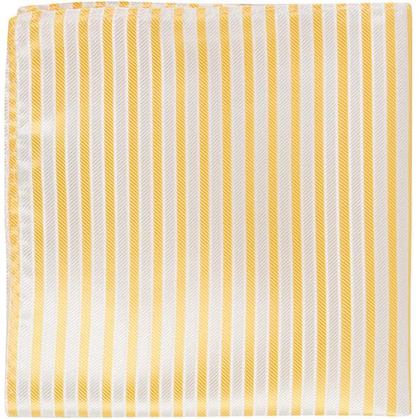 Y3 PS - Yellow with White Stripes - Matching Pocket Square